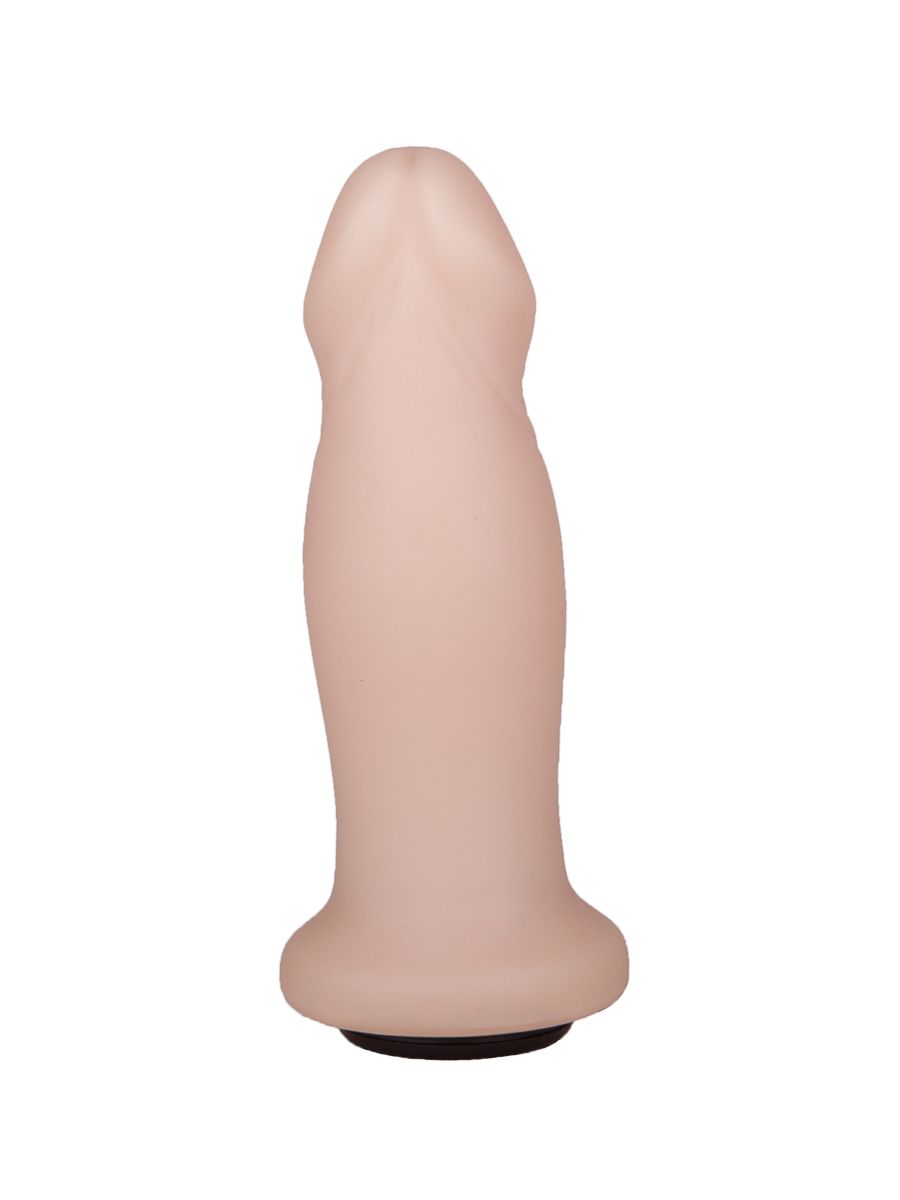 Анальный фаллоимитатор телесного цвета с ярко выраженной головкой - 14 см. 3