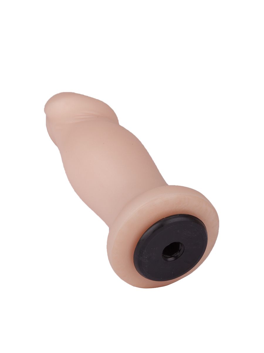 Анальный фаллоимитатор телесного цвета с ярко выраженной головкой - 14 см. 4