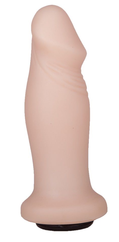 Анальный фаллоимитатор телесного цвета с ярко выраженной головкой - 14 см. 1