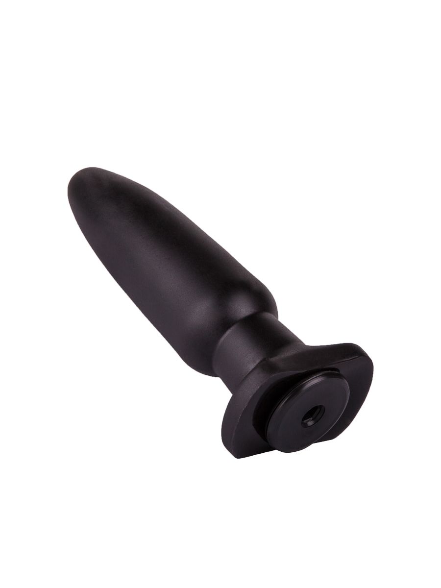 Чёрная анальная пробка с гладкой поверхностью - 18 см. 4