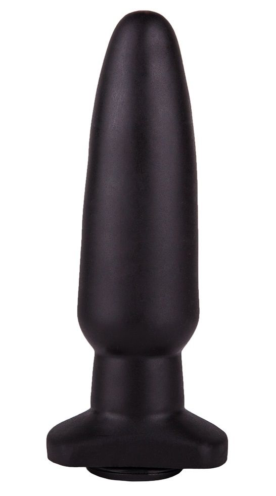 Чёрная анальная пробка с гладкой поверхностью - 18 см. 1