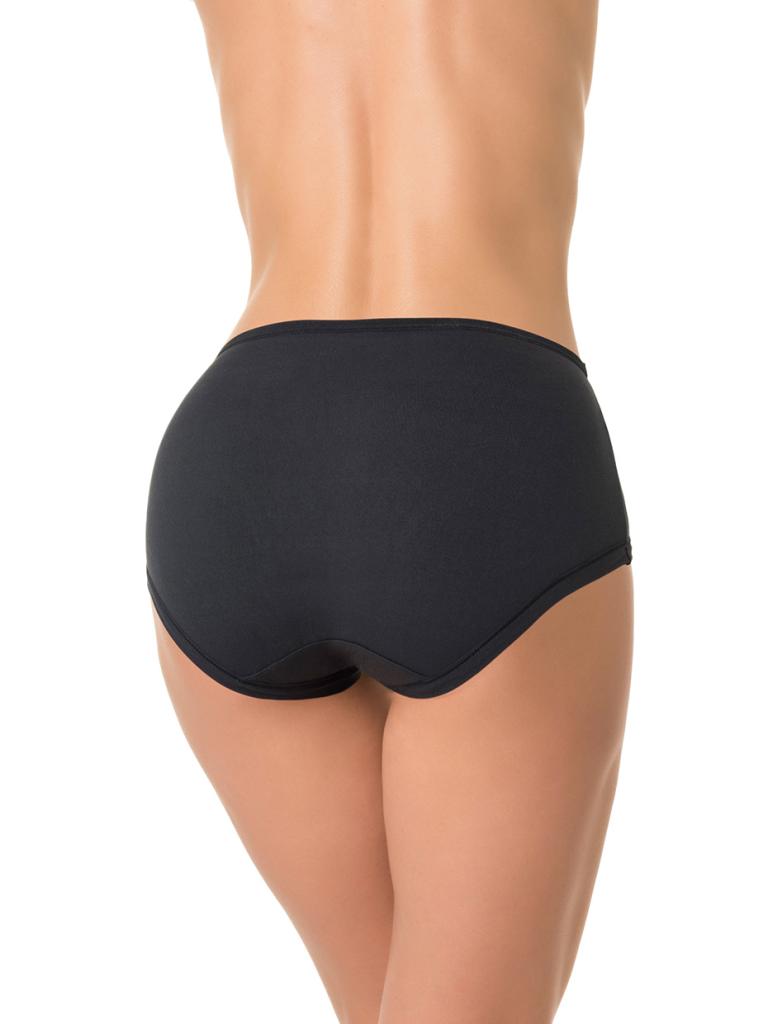 Высокие трусики plus size с кружевной вставкой 2