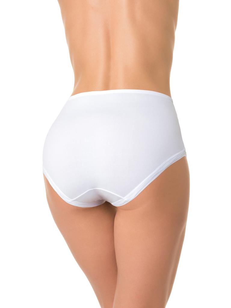 Высокие трусики plus size с кружевной вставкой 4