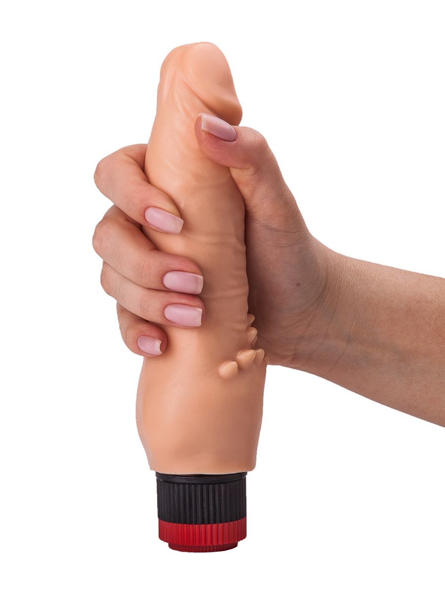 Гелевый вибратор с шипиками для массажа клитора - 17,8 см. 7