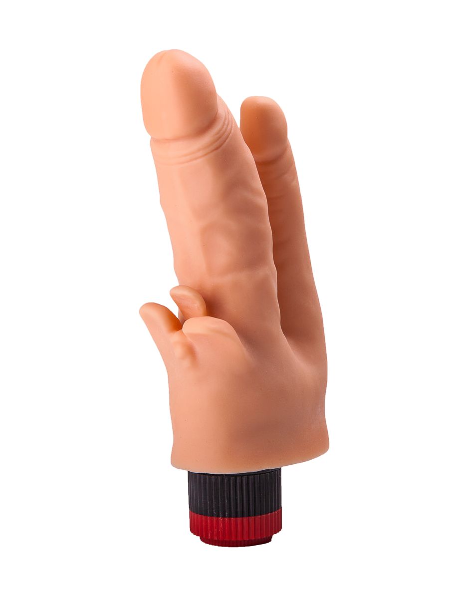 Двойной анально-вагинальный гелевый вибратор - 17 см. 4