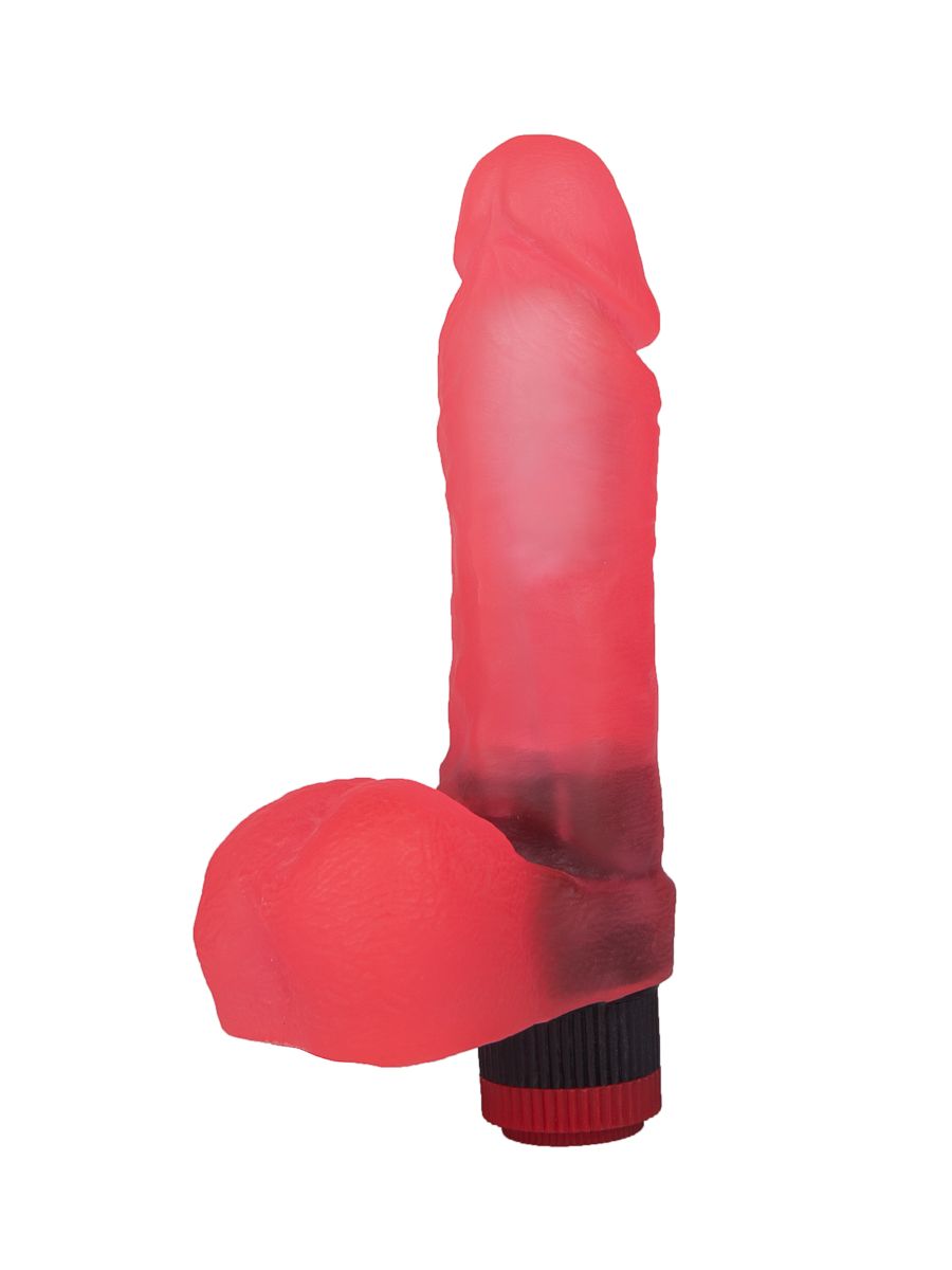 Розовый вибромассажёр в форме фаллоса - 16 см. 2