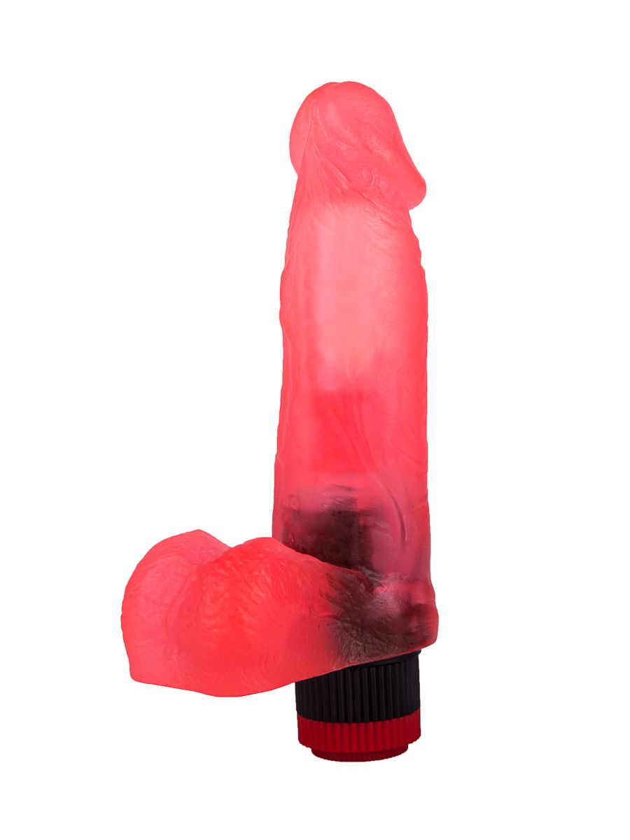 Розовый вибратор в форме розового фаллоса - 16,5 см. 2