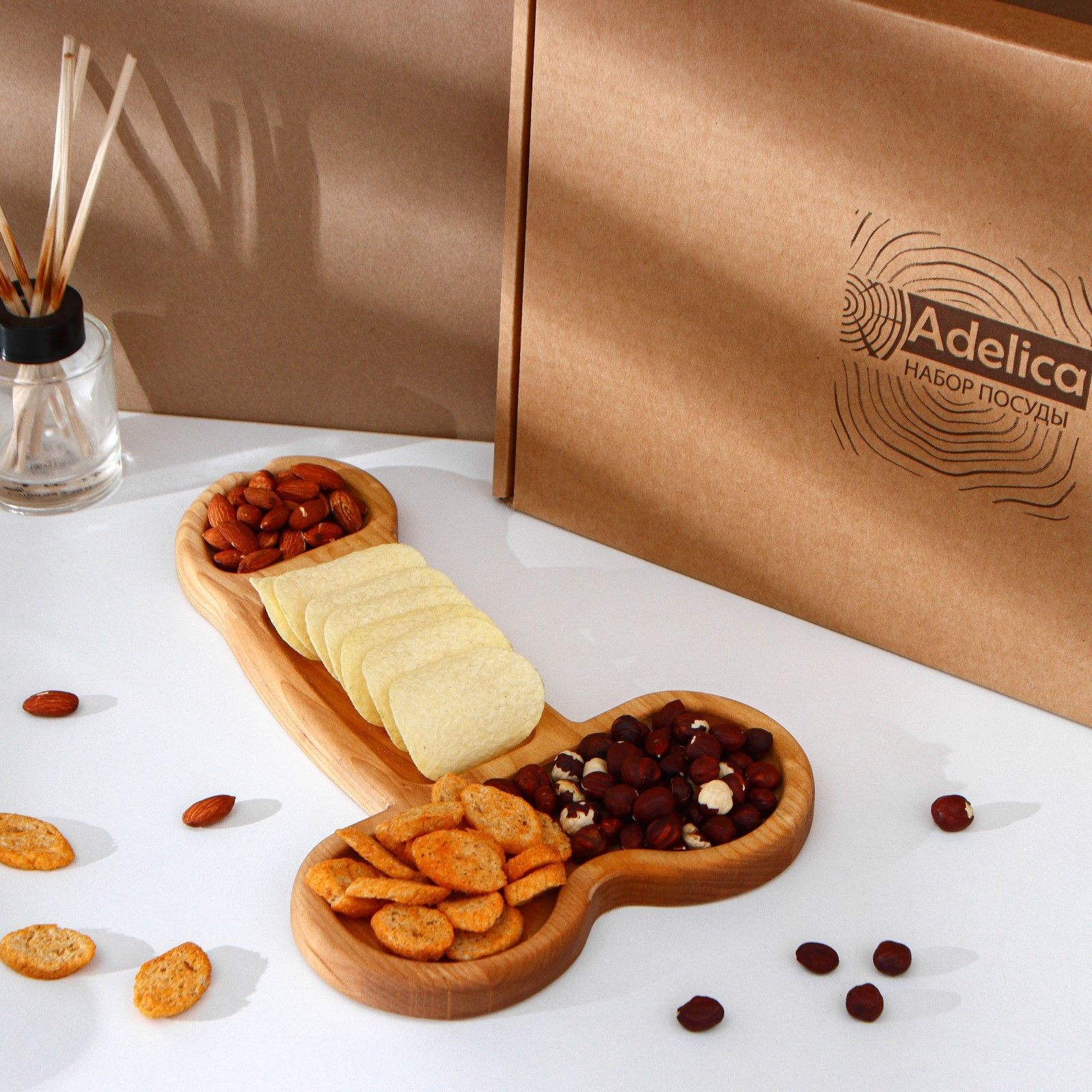 Деревянное блюдо для подачи в форме члена (32,5 х 20 х 1,7 см) 2