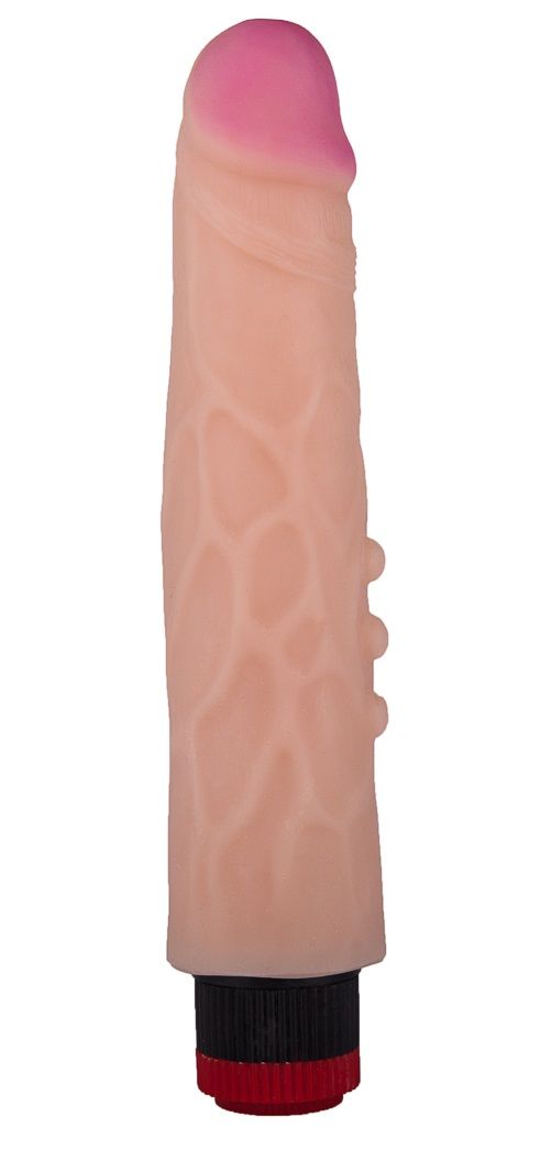 Реалистик с вибрацией и тремя точками с одной из сторон - 24,4 см. 1