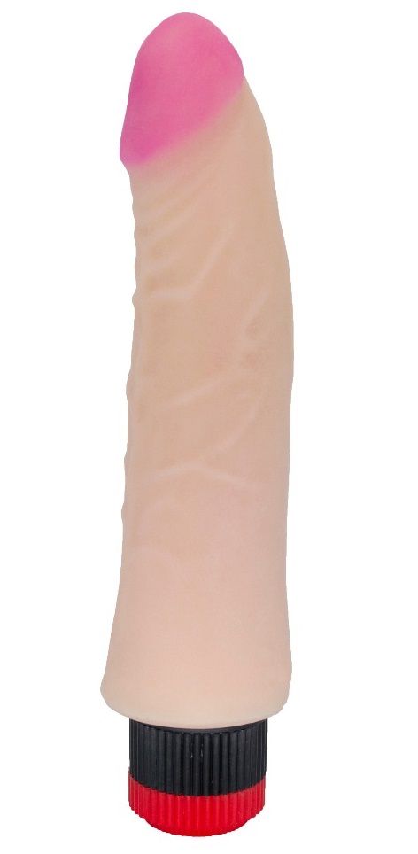 Реалистичный виброфаллос с маленькой головкой - 20,7 см. 1