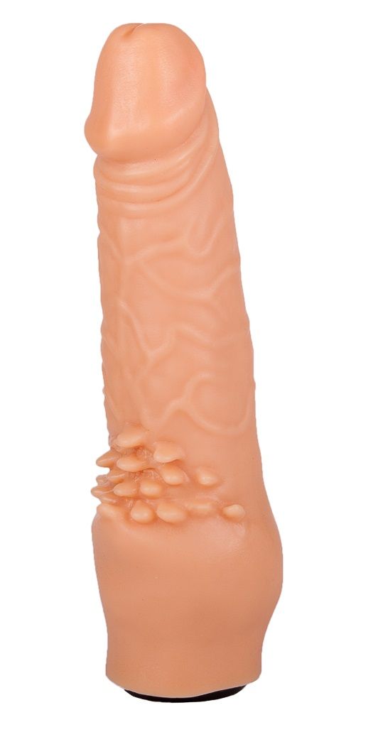 Телесная насадка-фаллос с шипами для массажа клитора - 18,5 см. 4