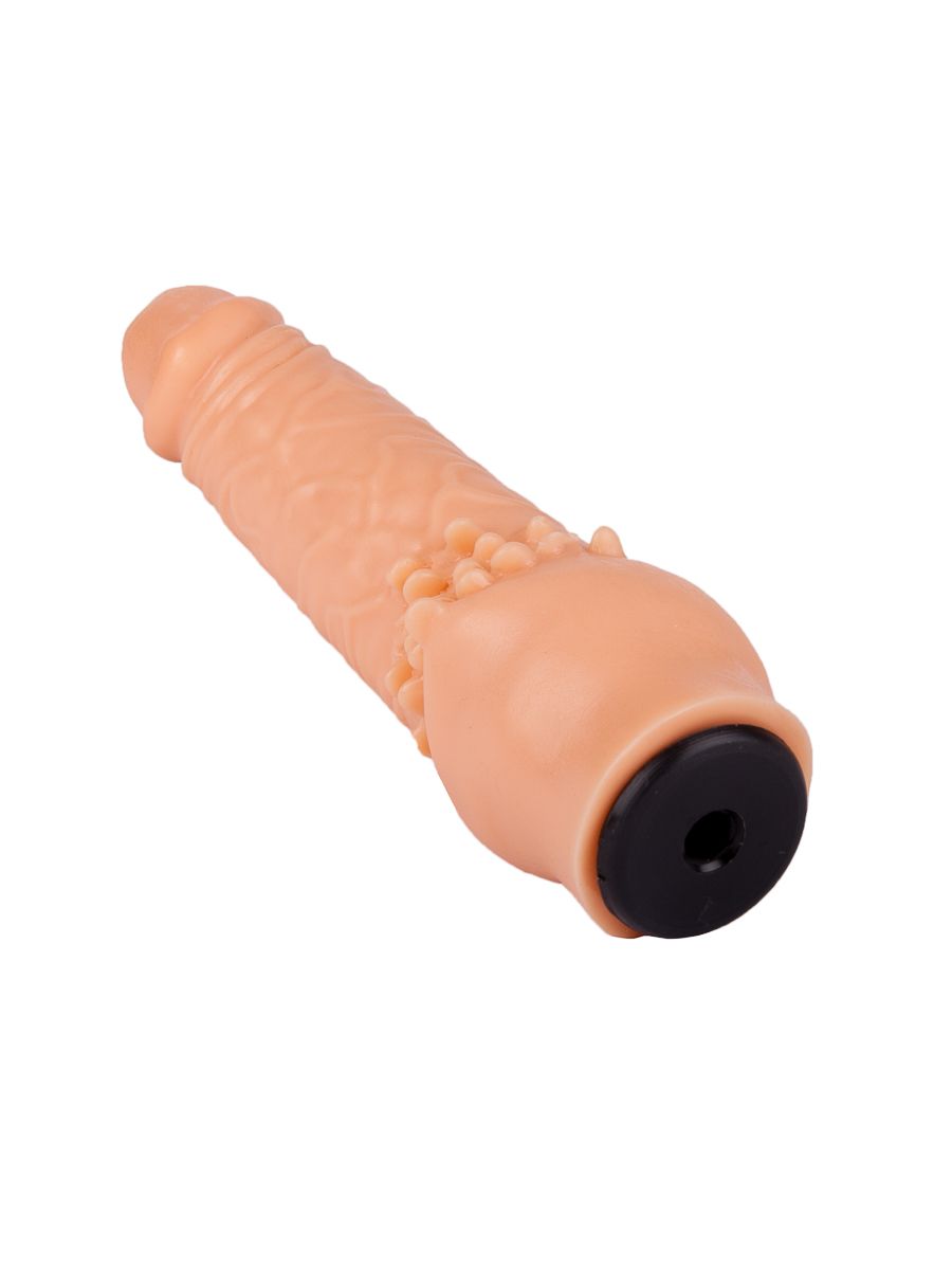 Телесная насадка-фаллос с шипами для массажа клитора - 18,5 см. 5