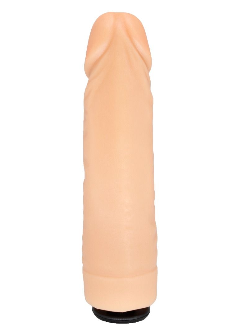 Телесный фаллос-насадка для трусиков с плугом - 17,5 см. 2