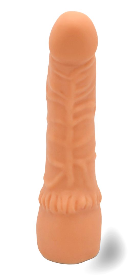 Реалистичный страпон телесного цвета - 19,3 см. 4