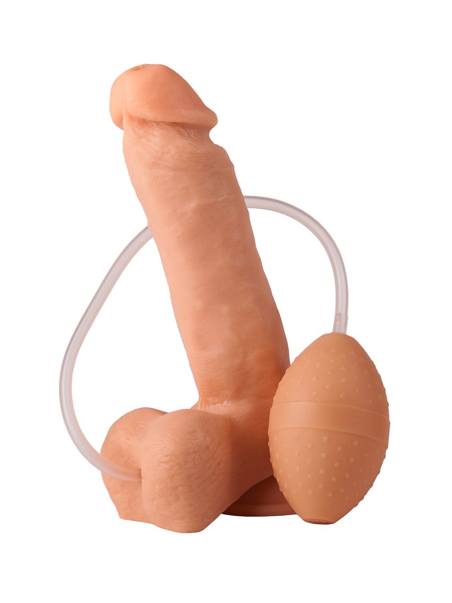 Фаллоимитатор-реалистик с грушей - 19 см. 2