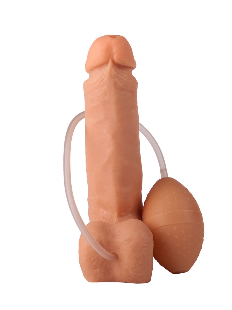 Фаллоимитатор-реалистик с грушей - 19 см. 3