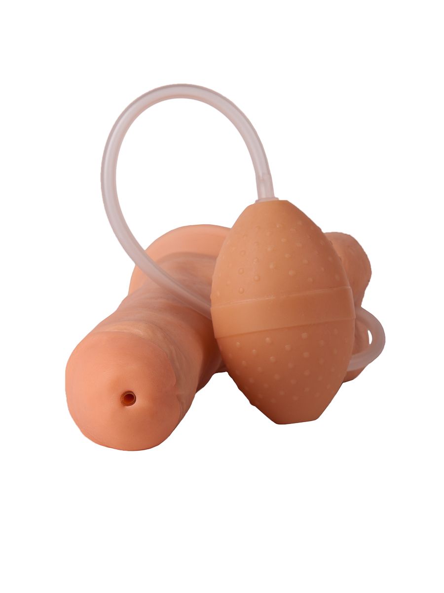 Фаллоимитатор-реалистик с грушей - 19 см. 4