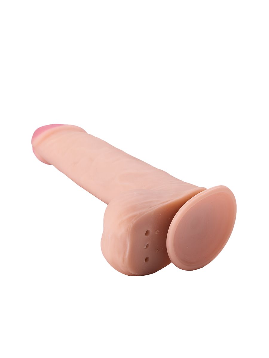 Фаллоимитатор с мошонкой из киберкожи на присоске - 19 см. 5