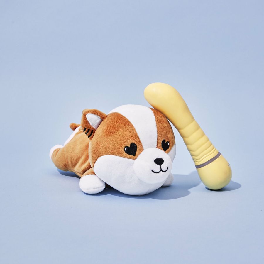 Желтый вибратор G-точки Shibae Toys - 17,5 см. 2