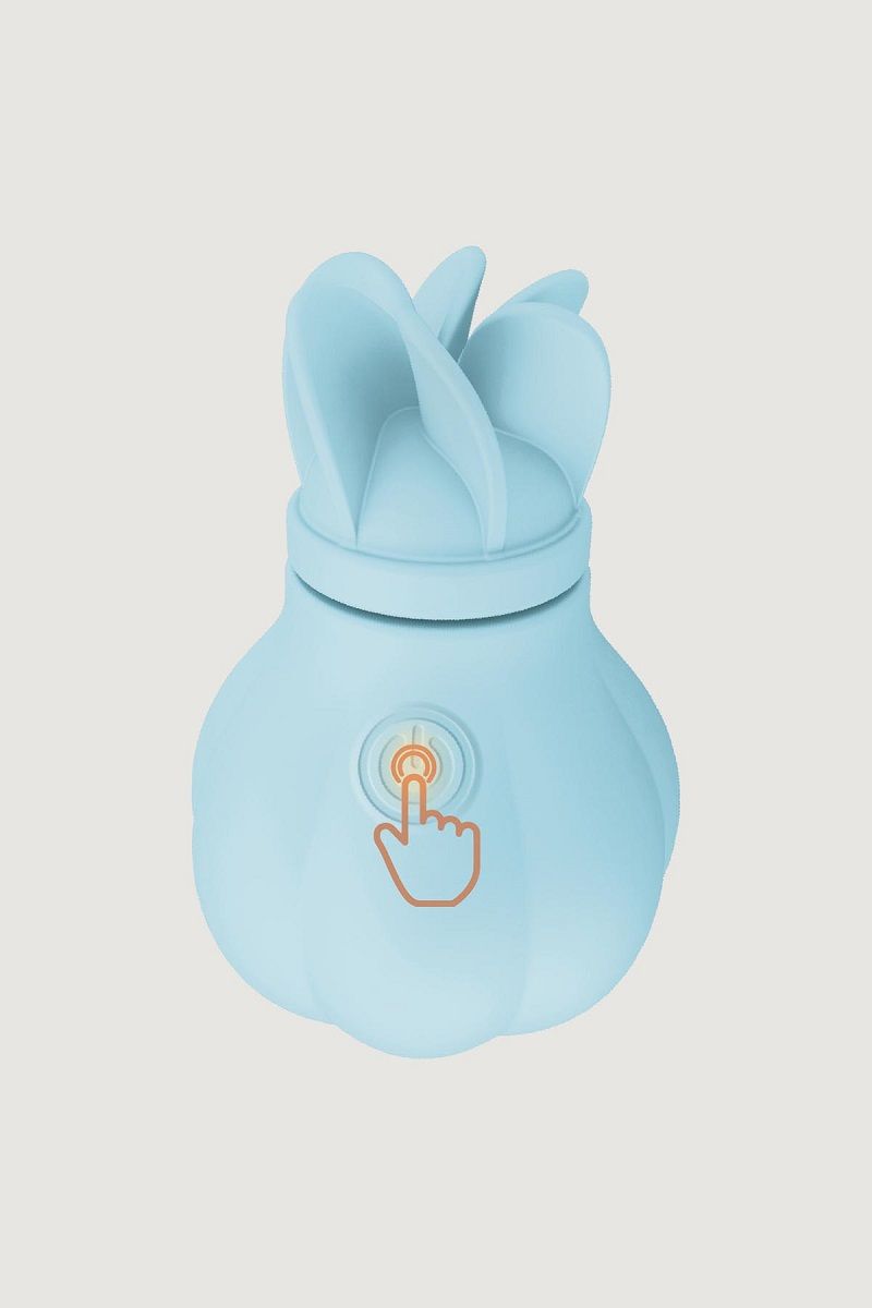 Голубой стимулятор клитора с 5 насадками Caress 2