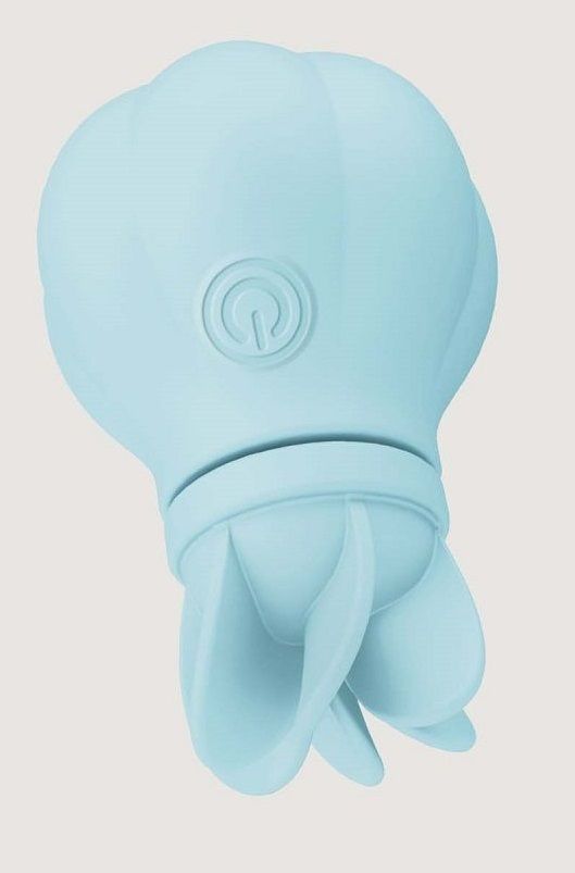 Голубой стимулятор клитора с 5 насадками Caress 1