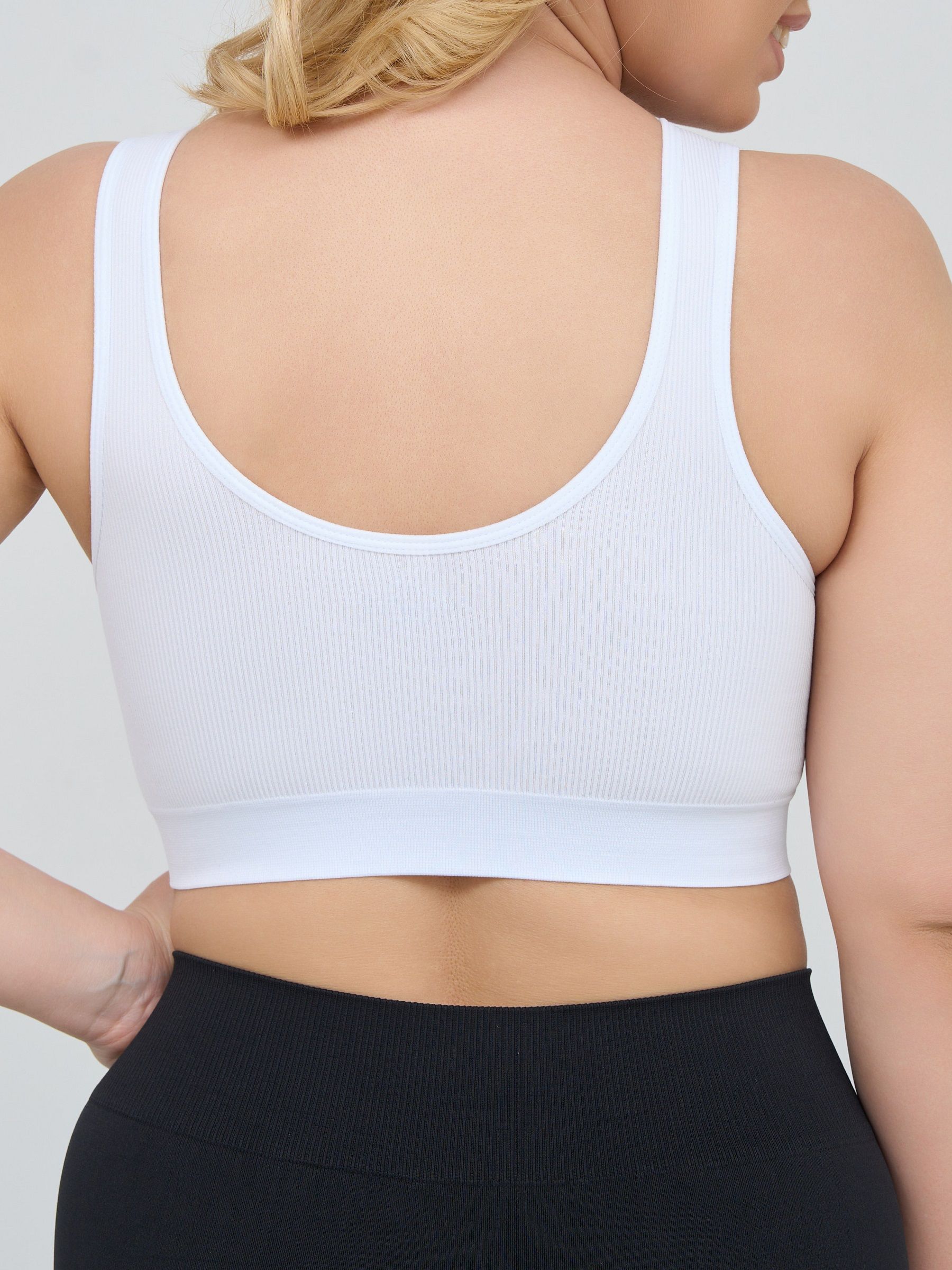 Бюстгальтер-топ в мелкий рубчик 7