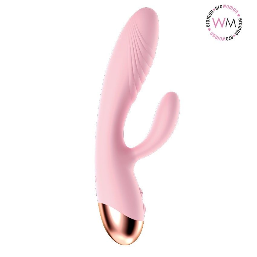 Розовый вибратор-кролик с функцией нагрева 1