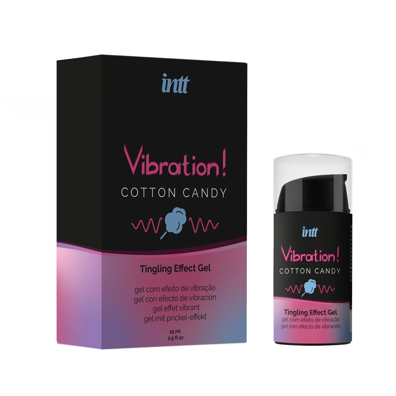 Жидкий вибратор Vibration Cotton Candy с ароматом сахарной ваты - 15 мл. 1