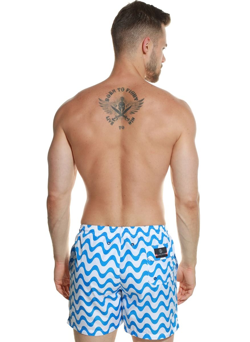 Мужские пляжные шорты с принтом в виде волн 4