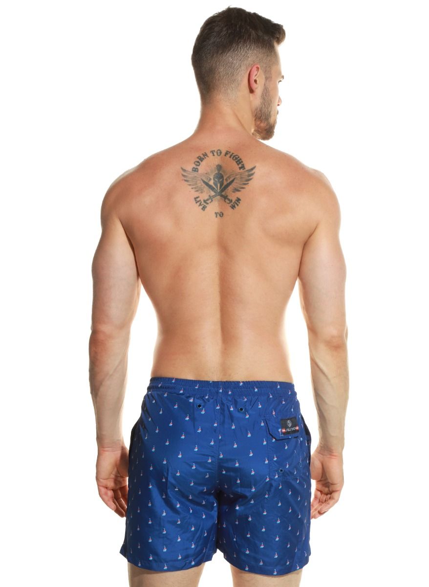 Мужские пляжные шорты с принтом в виде парусников 4