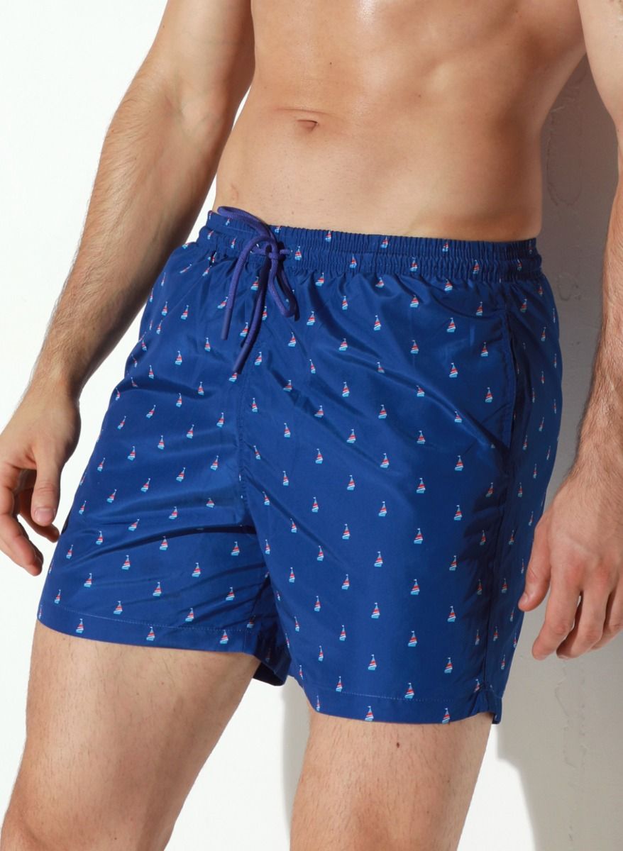 Мужские пляжные шорты с принтом в виде парусников 1