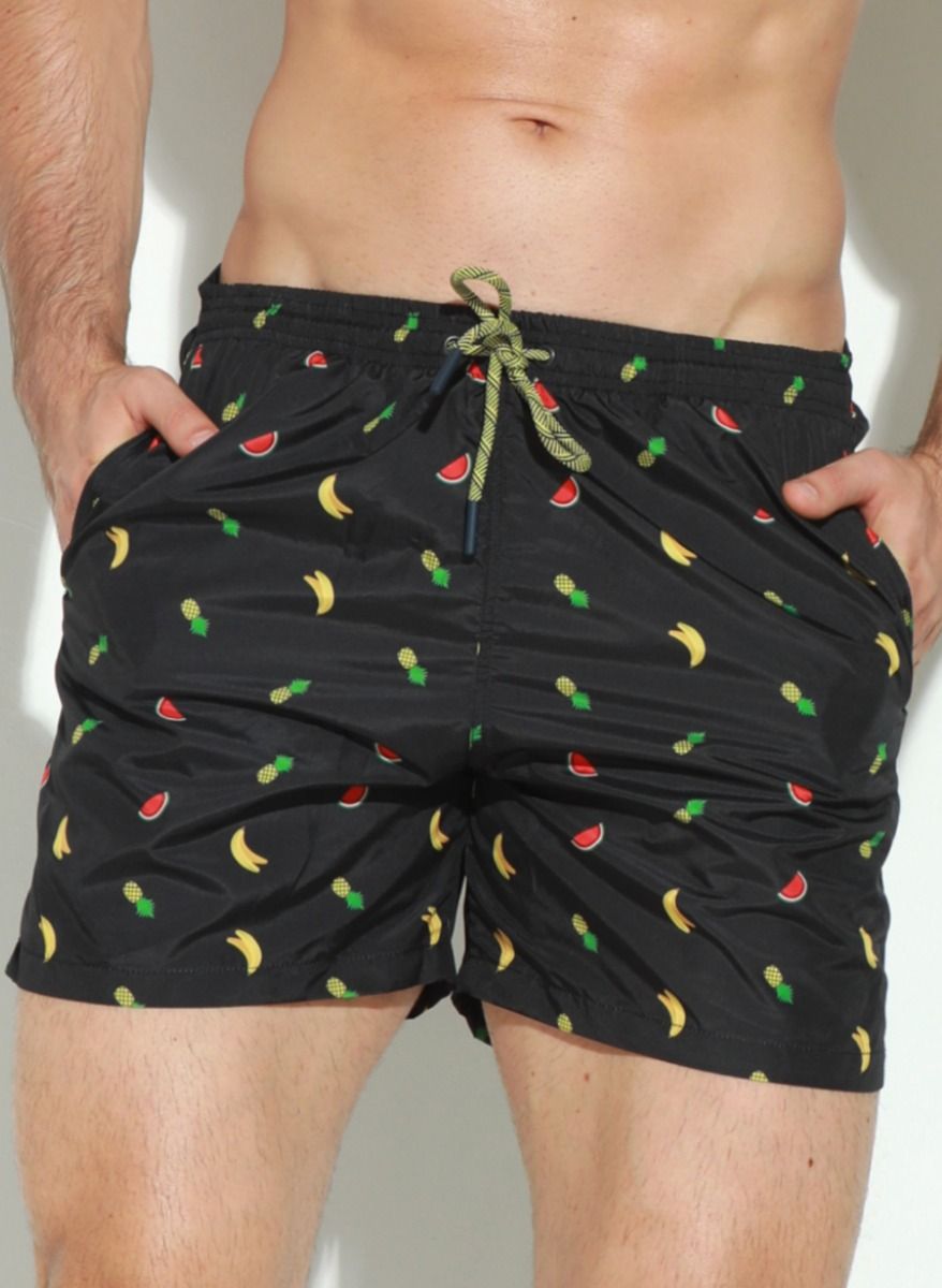 Мужские пляжные шорты с принтом в виде фруктов 1