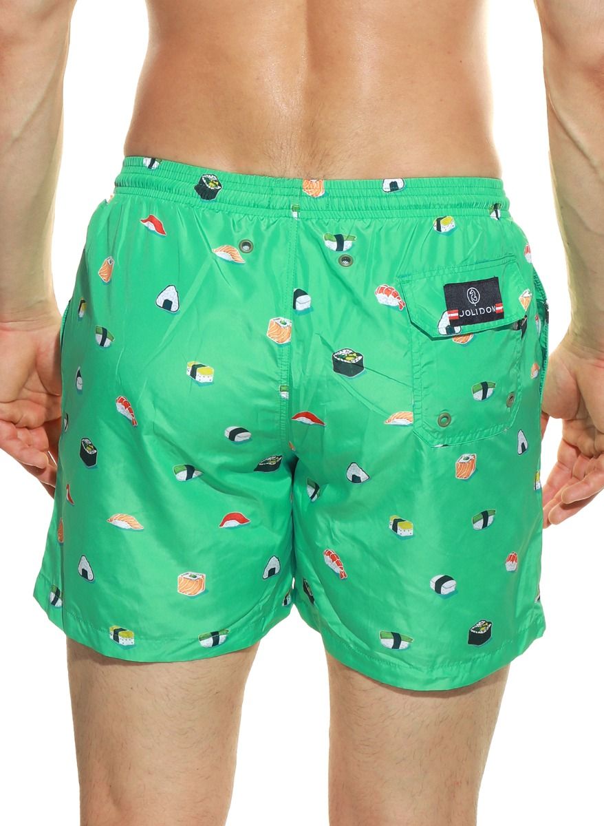 Мужские пляжные шорты с принтом в виде суши 2