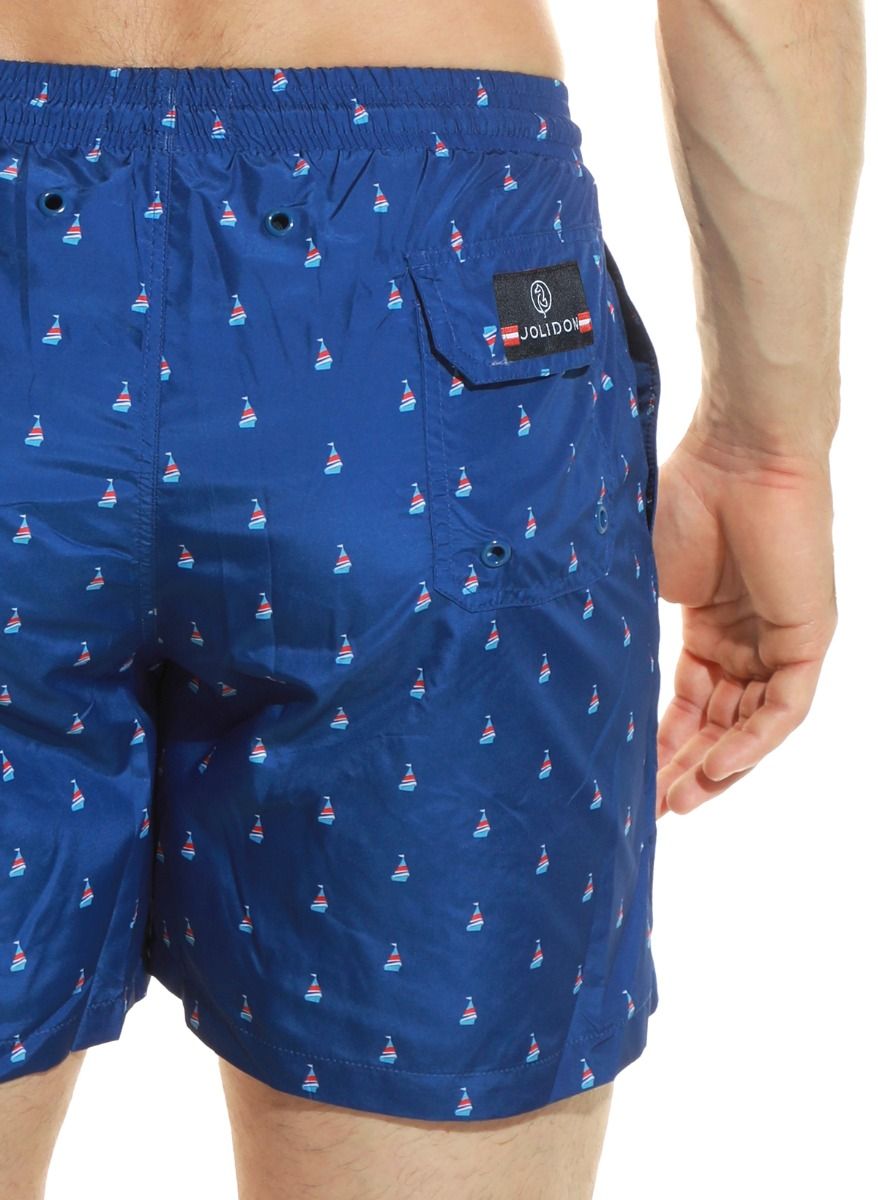 Мужские пляжные шорты +size с принтом в виде парусников 3