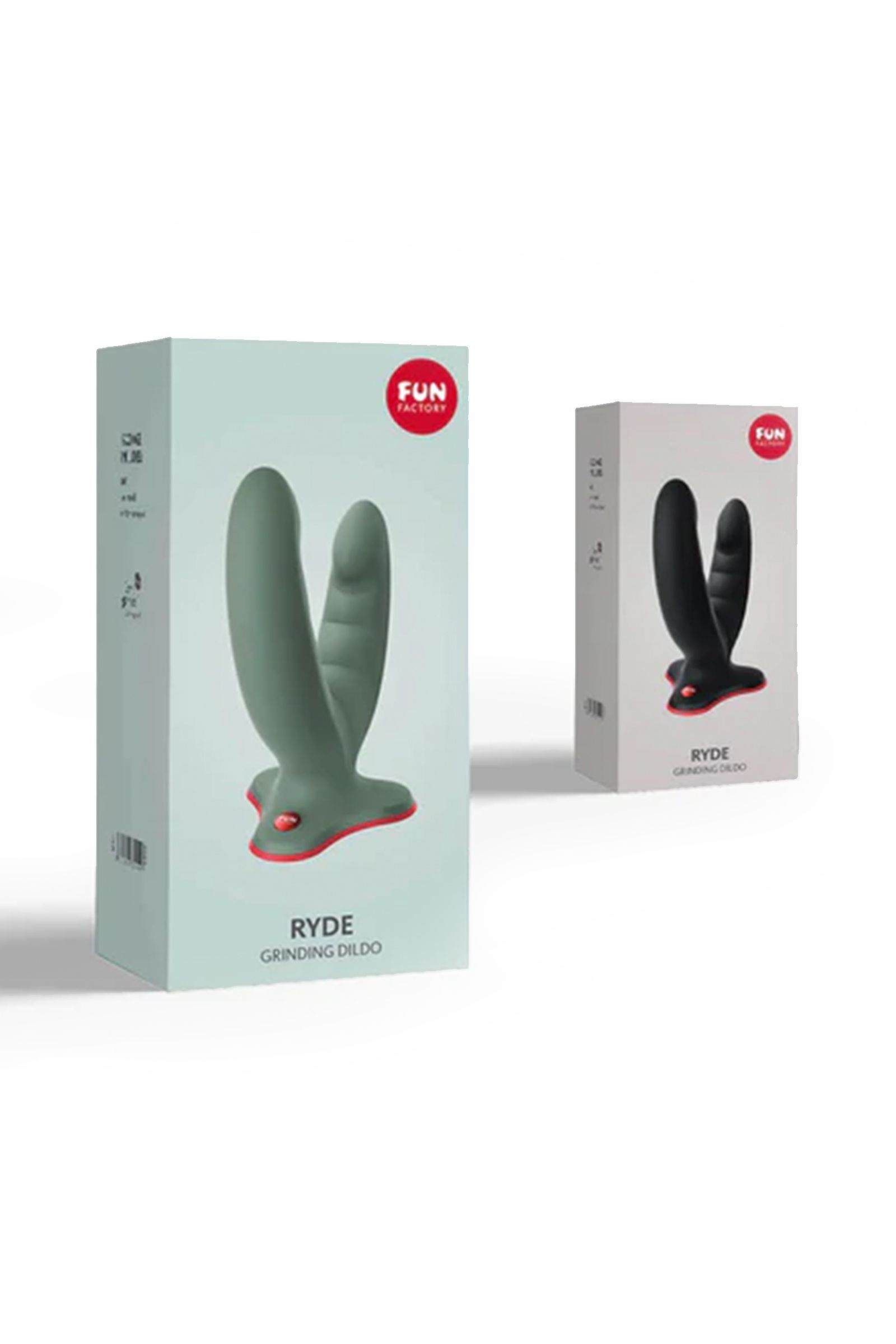 Оливковый двойной фаллоимитатор Ryde - 12,3 см. 9