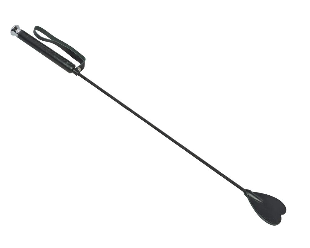 Чёрный стек с шлепком-сердечком - 60 см. 1