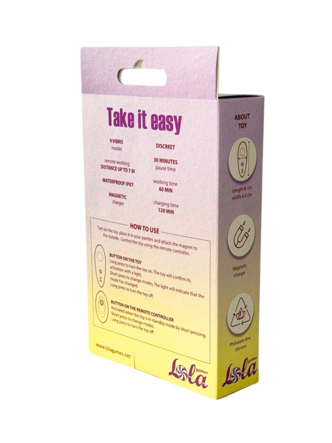 Малиновый перезаряжаемый вибратор в трусики Joy 4