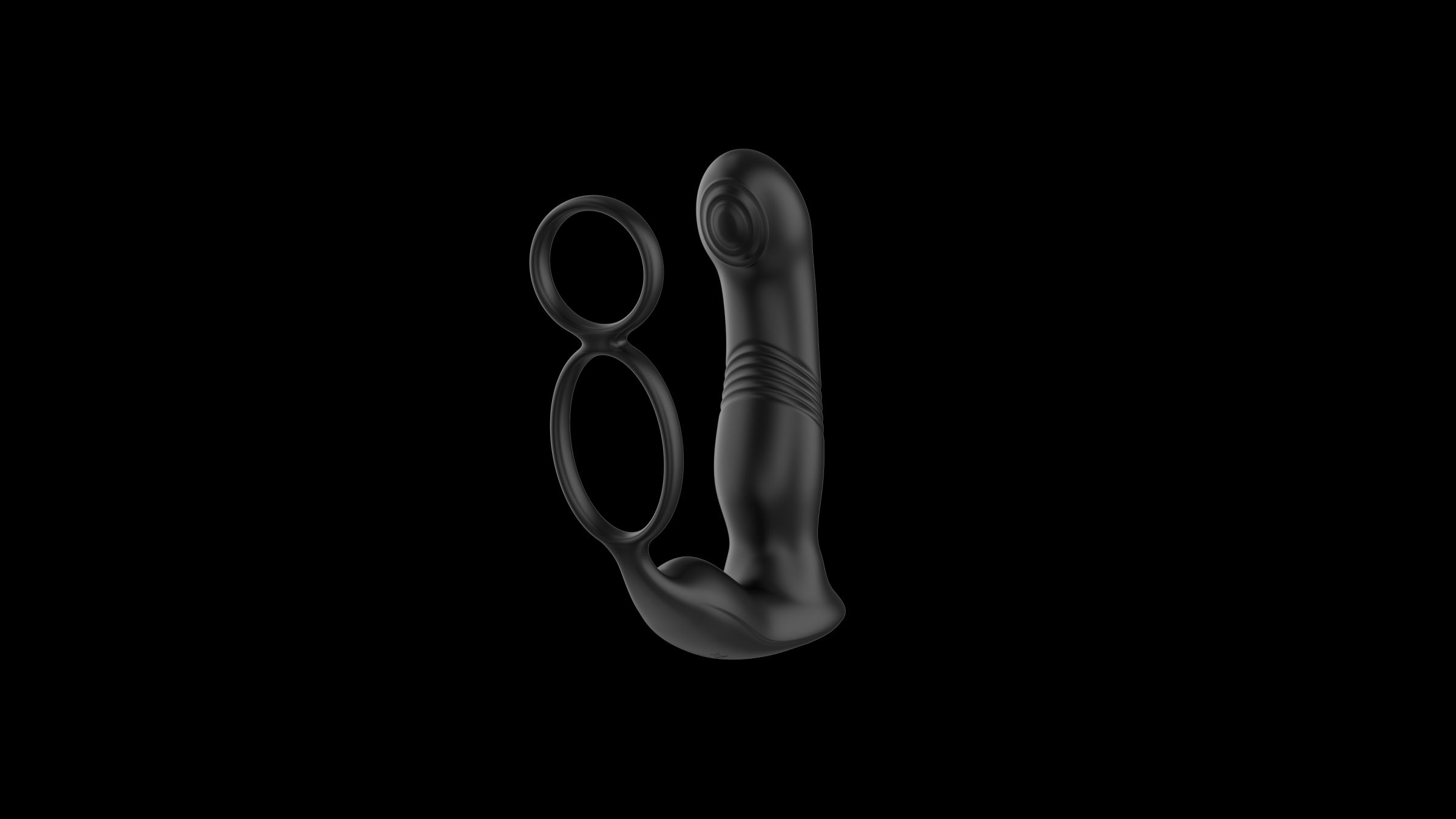 Черный вибромассажер простаты с эффектом фингеринга - 16 см. 5