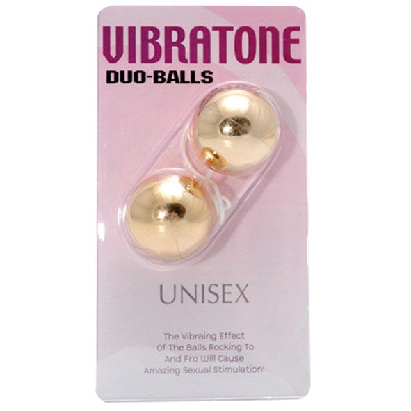 Шарики вагинальные золотые Vibratone dua-balls 2