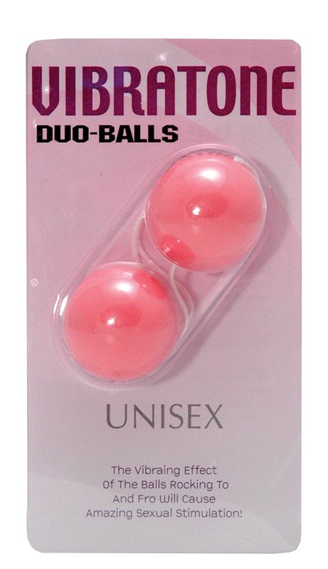 Розовые вагинальные шарики Vibratone DUO-BALLS 2
