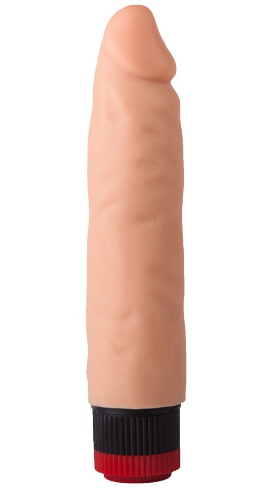 Телесный вибратор-реалистик со встроенным пультом управления - 16,5 см. 1