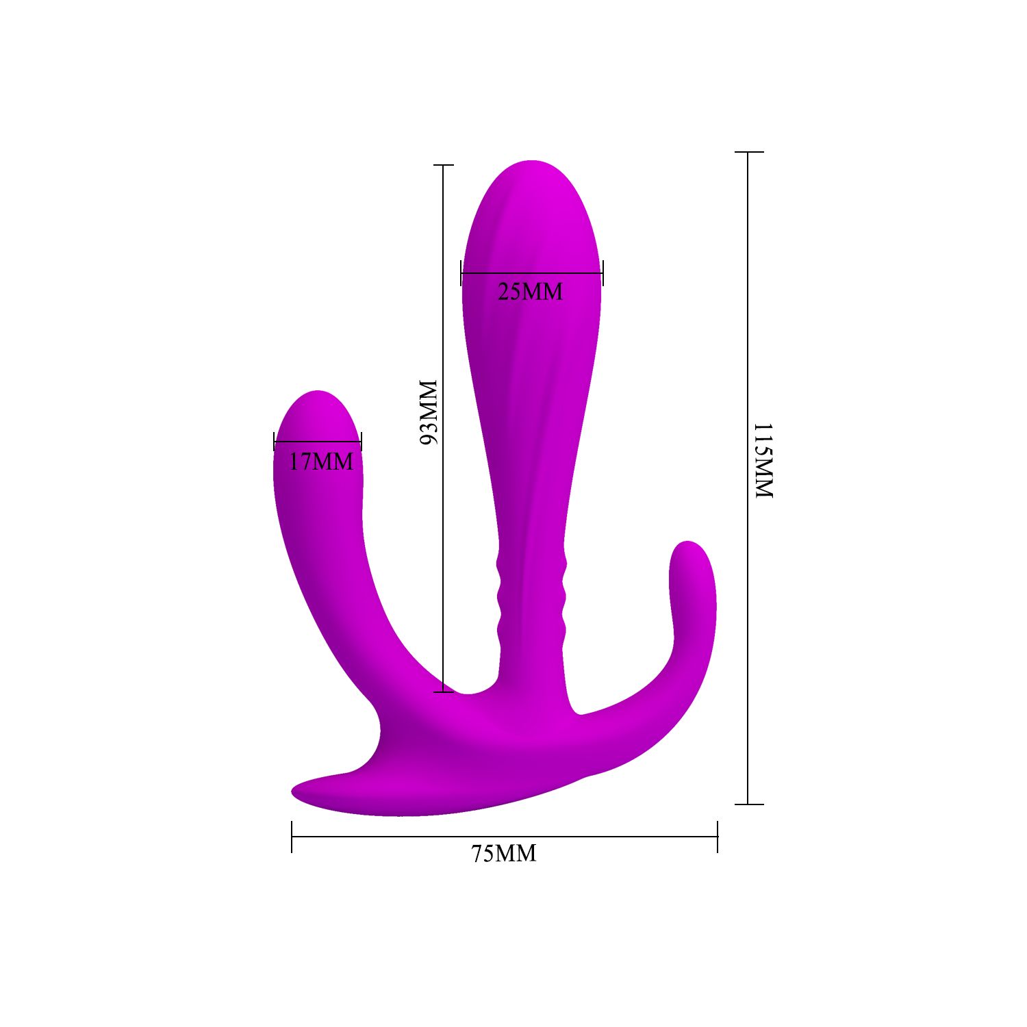 Силиконовый тройной стимулятор Edgar 7