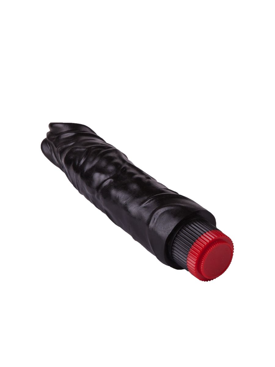 Реалистичный чёрный вибромассажер - 19,5 см. 4