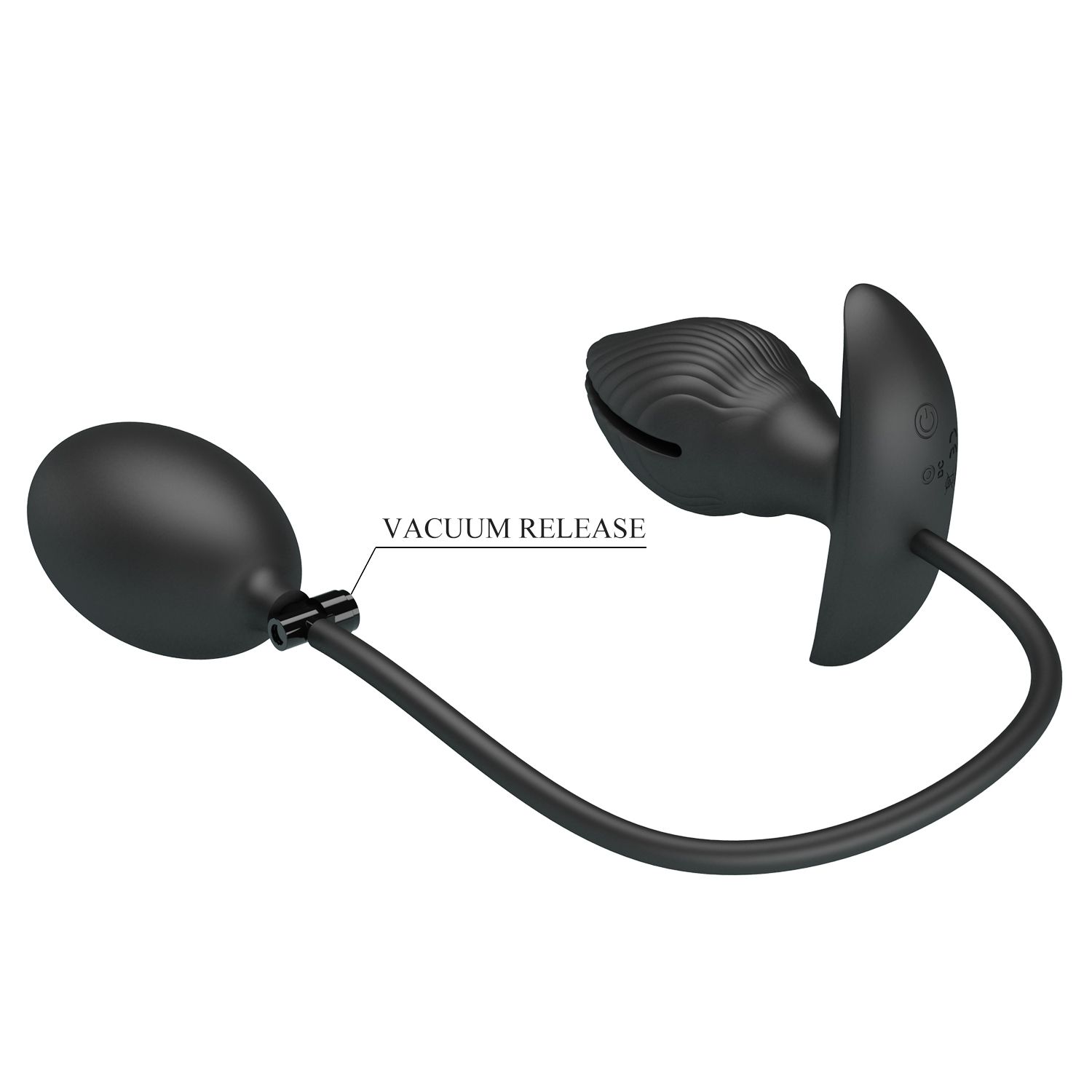 Черный анальный эспандер с вибрацией Manson - 9,6 см. 4