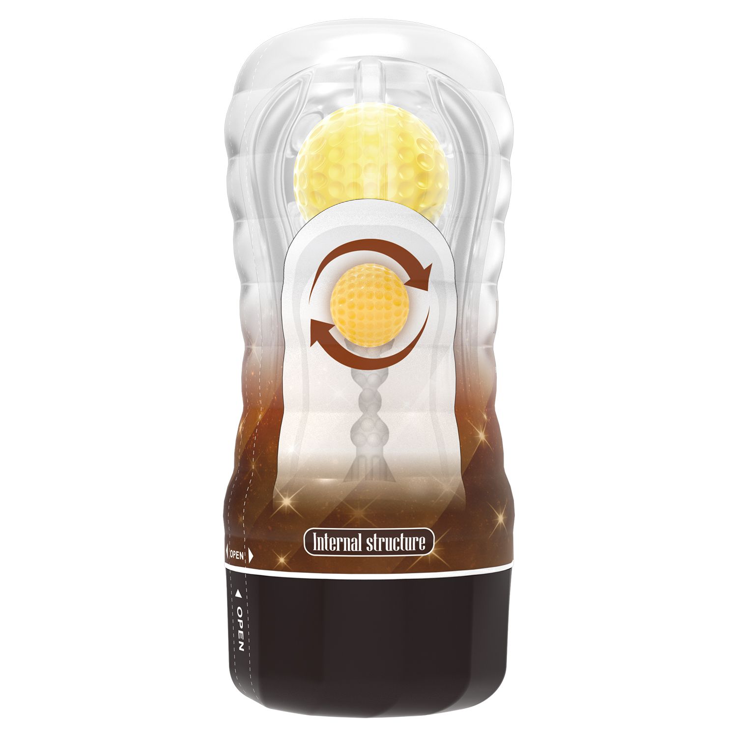 Прозрачный текстурированный мастурбатор Vacuum Cup Masturbator Stellar 2