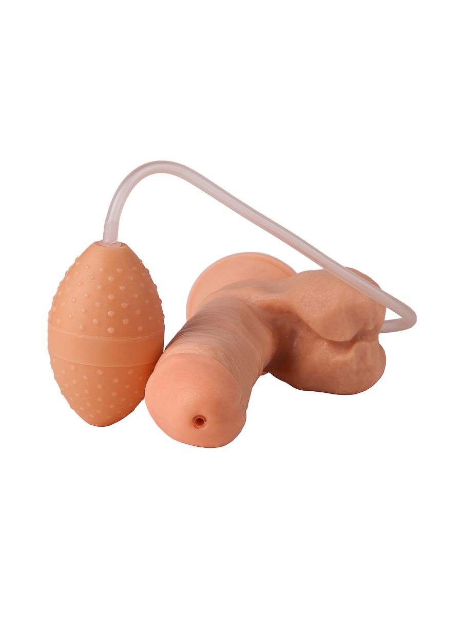 Фаллоимитатор-реалистик на присоске с грушей - 16,5 см. 4