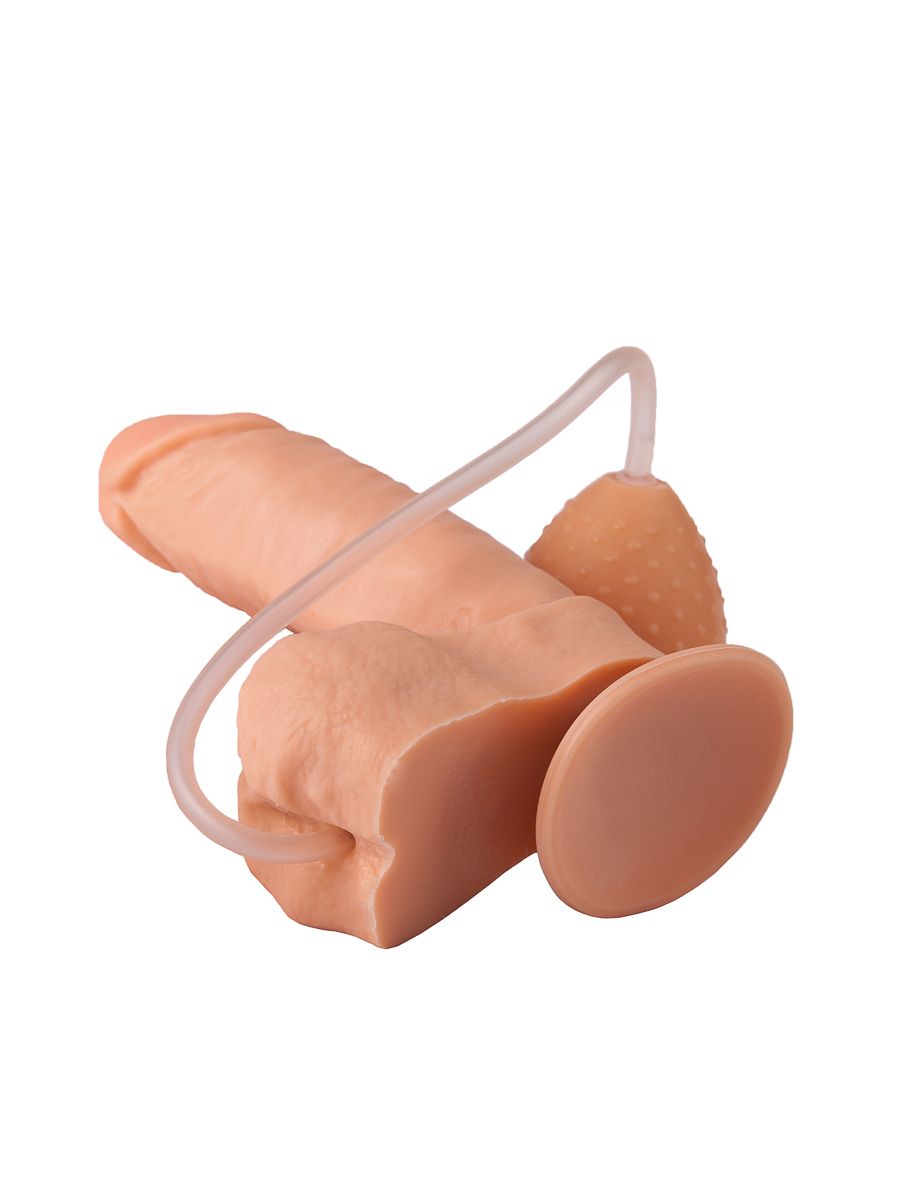 Фаллоимитатор-реалистик на присоске с грушей - 16,5 см. 5