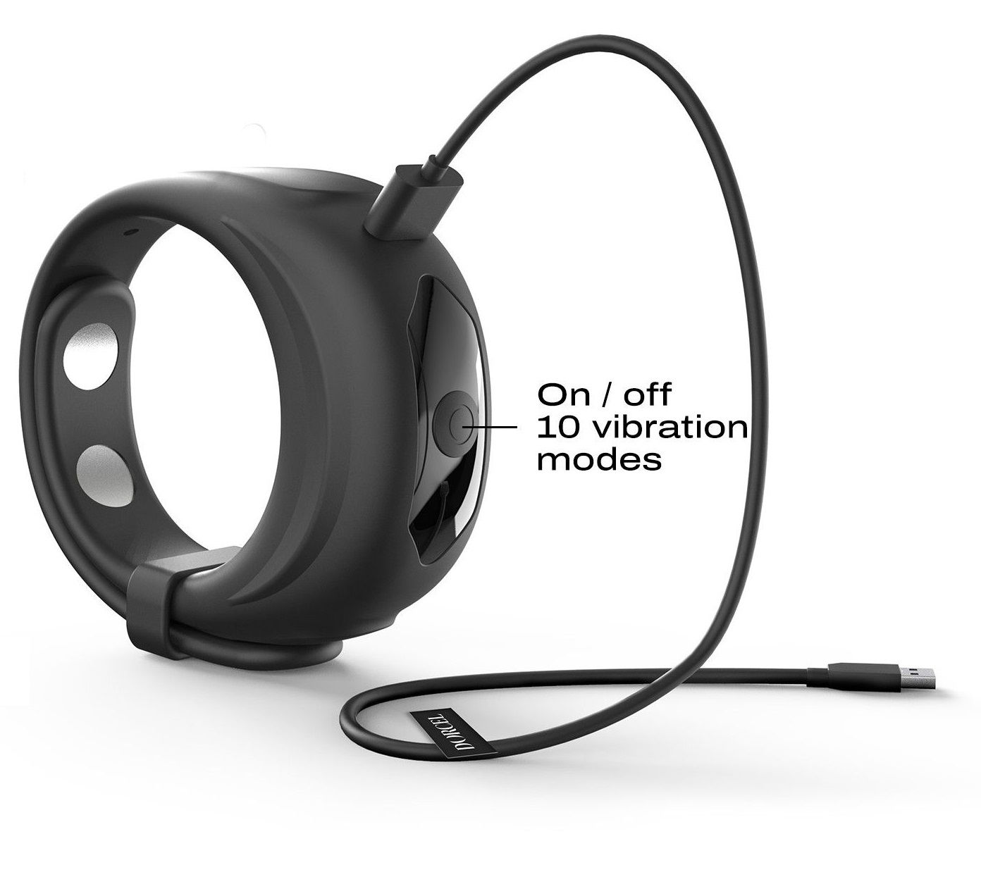 Черное эрекционное виброкольцо Fit Vibe Ring 4