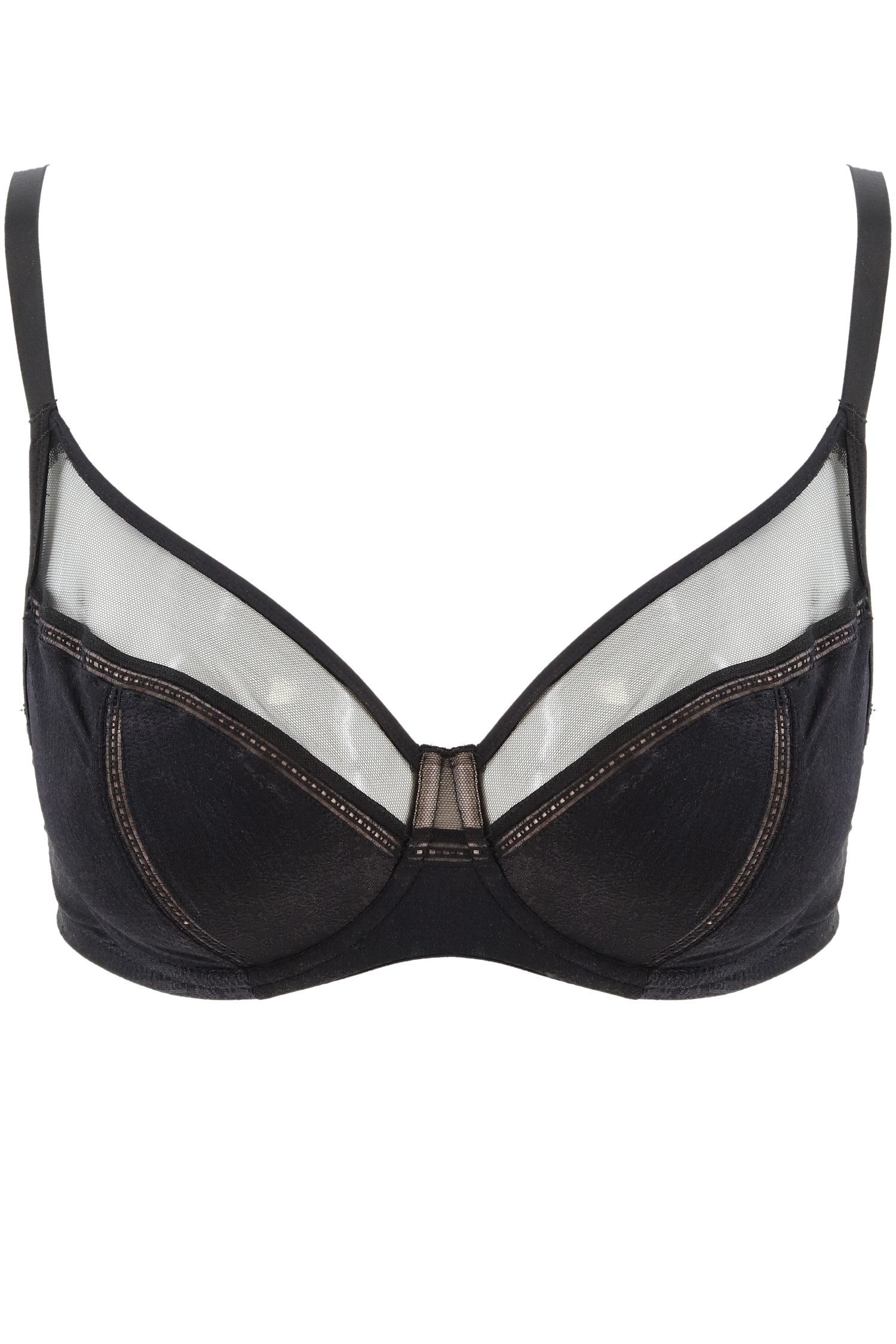 Бюстгальтер с мягкими чашками +size и серебристым декором 5