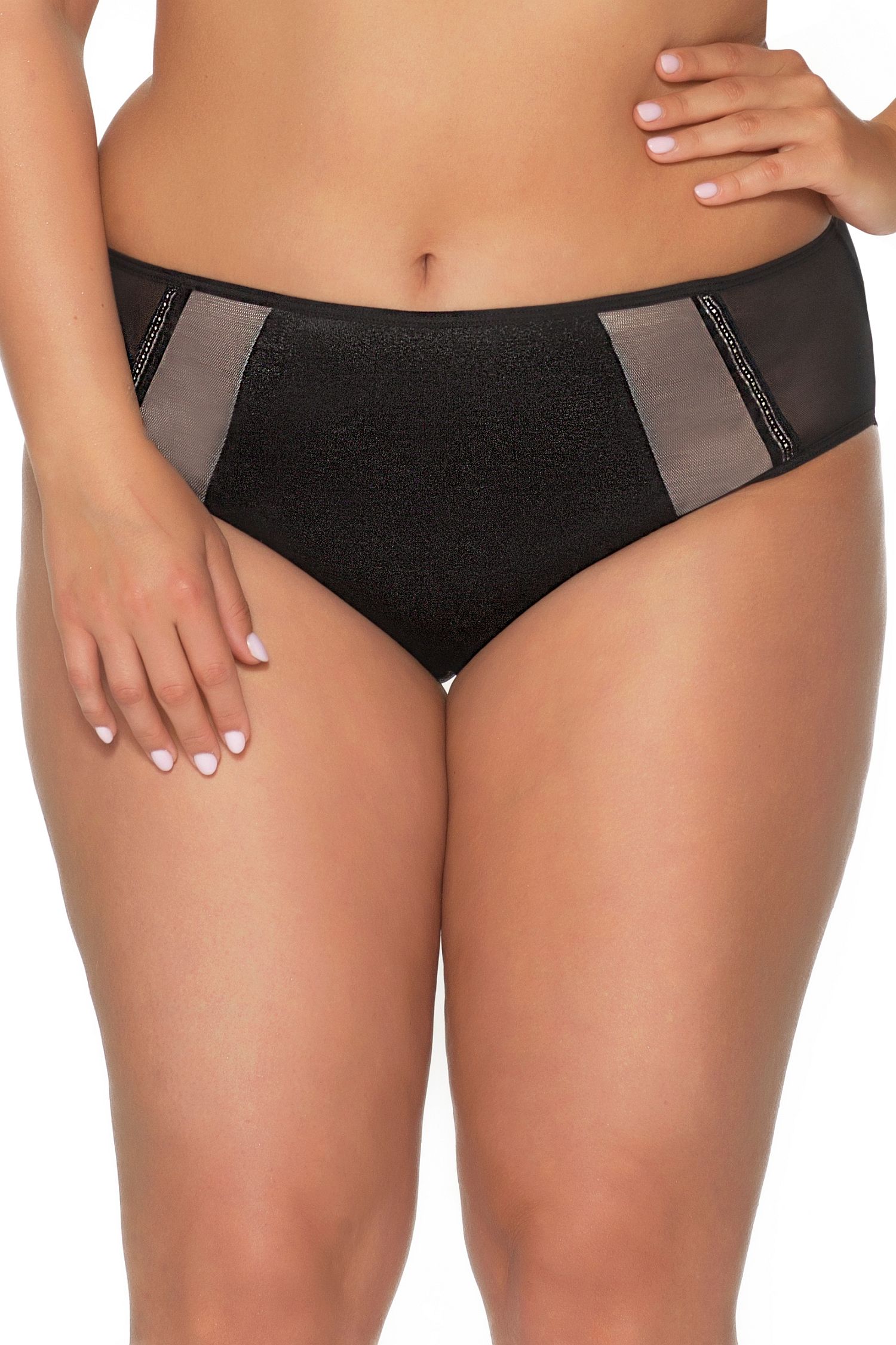 Трусики-слипы с серебристым декором 1